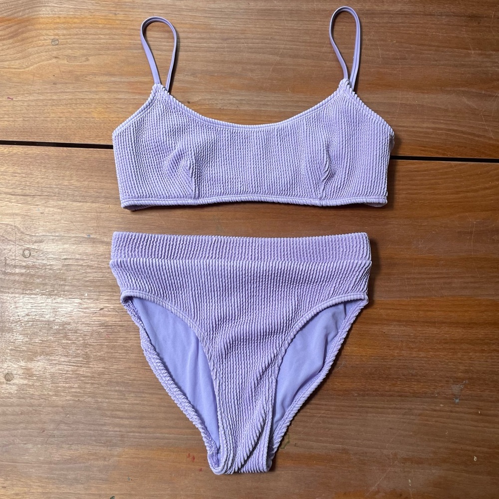 Pale purple scrunch bikini S/L